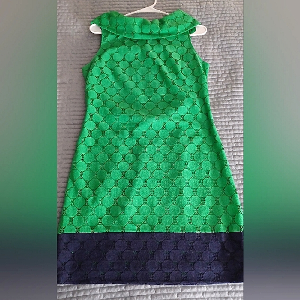 Adrianna Papell Dress Green/Blue Womens 8
